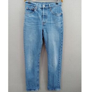 Levis 501 Jeans Original Womens Size 26x28 Medium Wash Straight Leg Button Fly